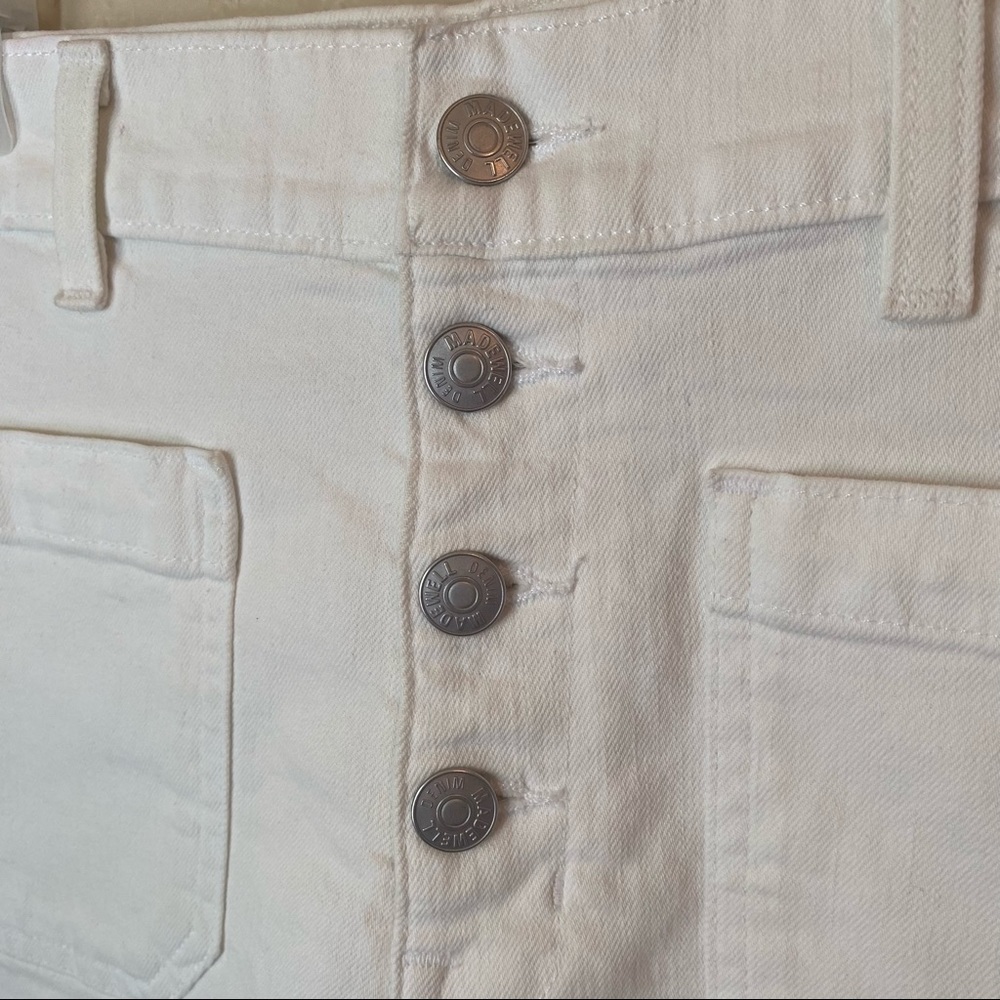 Madewell High Rise Denim Boyshorts in Tile White Size 28 - Picture 4 of 8